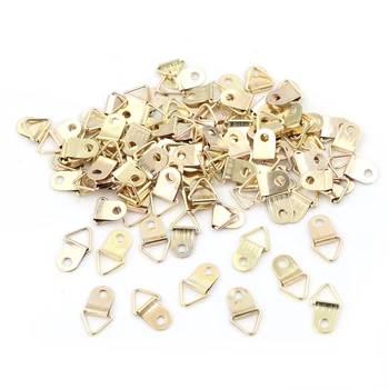 100 Pieces Golden Triangle D-Ring Hanging Picture oil Painting Mirror Frame Hooks Hangers Wholesale 
100 Pieces Golden Triangle D-Ring Hanging Picture oil Painting Mirror Frame Hooks Hangers Wholesale
