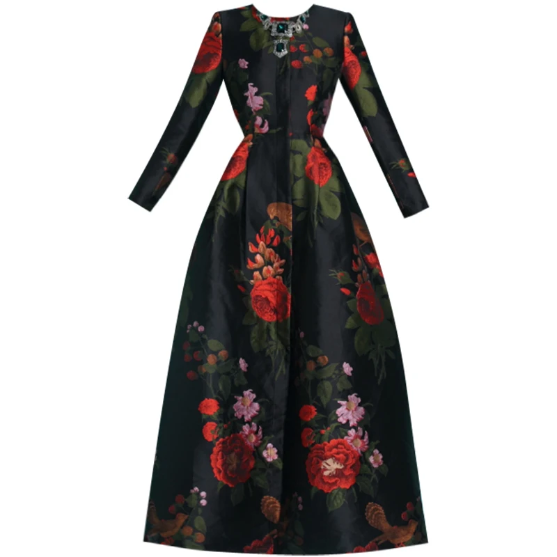 2019 New Spring and Autumn Women's Luxury Flower Jacquard Printing Long Overcoat Female Vintage Slim Maxi Long Trench Coats
2019 New Spring and Autumn Women's Luxury Flower Jacquard Printing Long Overcoat Female Vintage Slim Maxi Long Trench Coats