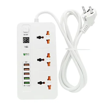 Multiple Power Strip Surge Protector Universal Timer Outlet Plug Electric Socket with USB 3.4A Charger Adapter 2m Extension Cord
Multiple Power Strip Surge Protector Universal Timer Outlet Plug Electric Socket with USB 3.4A Charger Adapter 2m Extension Cord