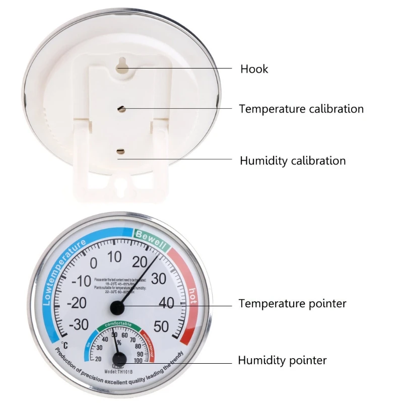 Household Analog Thermometer Hygrometer Temperature Humidity Monitor Meter Gauge U1JB
Household Analog Thermometer Hygrometer Temperature Humidity Monitor Meter Gauge U1JB