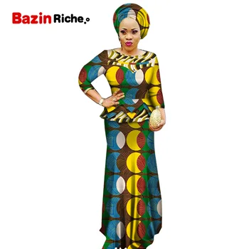 African Women Bazin Patchwork Tops and Skirt Sets African Print Dashiki Traditional 2 Pieces Mermaid Skirt Sets Clothing WY5939
African Women Bazin Patchwork Tops and Skirt Sets African Print Dashiki Traditional 2 Pieces Mermaid Skirt Sets Clothing WY5939