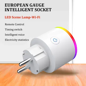 16A RGB Wifi Smart Plug With Power Monitor Wireless Remote Control Smart Socket Household Outlet With Voice Control EU Plug
16A RGB Wifi Smart Plug With Power Monitor Wireless Remote Control Smart Socket Household Outlet With Voice Control EU Plug