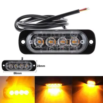 12V- 24V Warning Light 4 LED Bar Car Truck Strobe Flash Emergency Light Lamp Automobile Warning Light Lamp Bulb Accessories
12V- 24V Warning Light 4 LED Bar Car Truck Strobe Flash Emergency Light Lamp Automobile Warning Light Lamp Bulb Accessories