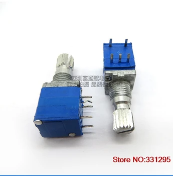 4PCS Precision R097 with Switch Potentiometer Switch 5P Single Connection A10K Axis Long: 15MM Floral Axis Potentiometer Switch
4PCS Precision R097 with Switch Potentiometer Switch 5P Single Connection A10K Axis Long: 15MM Floral Axis Potentiometer Switch