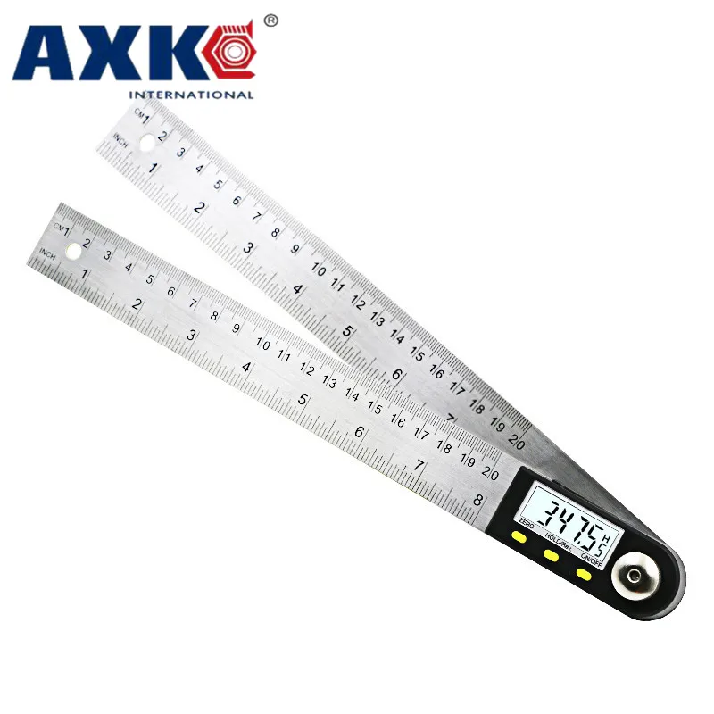 AXK 200mm Digital Protractor Inclinometer Goniometer Level Measuring Tool Electronic Angle Gauge Stainless Steel Angle Ruler 509
AXK 200mm Digital Protractor Inclinometer Goniometer Level Measuring Tool Electronic Angle Gauge Stainless Steel Angle Ruler 509