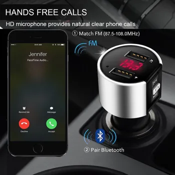 Bluetooth In-Car MP3 Player FM Wireless Transmitter 5V/3.4A Dual USB LCD Charger Kit Hands-free Calling Audio Receiver i#1204
Bluetooth In-Car MP3 Player FM Wireless Transmitter 5V/3.4A Dual USB LCD Charger Kit Hands-free Calling Audio Receiver i#1204