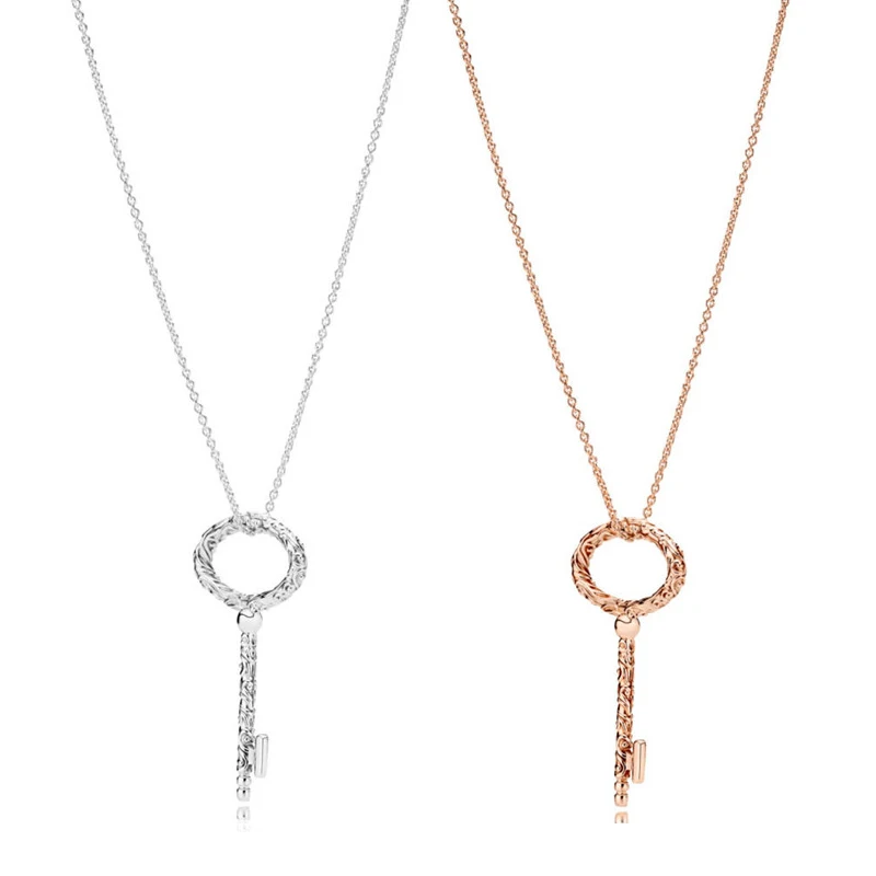 2 Designs Silver & Rose Golden Regal Key Necklaces for Women Fashion Long Chain Silver 925 Jewelry Simple Pendant Necklaces Girl
2 Designs Silver & Rose Golden Regal Key Necklaces for Women Fashion Long Chain Silver 925 Jewelry Simple Pendant Necklaces Girl