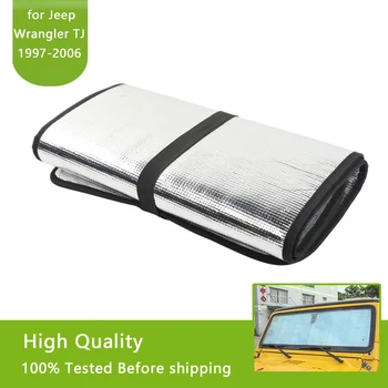 Sun Visor For Jeep Wrangler TJ 1997-2006 Windshield Shade UV Protcctor Folding Aluminum foil Car Accessories 
Sun Visor For Jeep Wrangler TJ 1997-2006 Windshield Shade UV Protcctor Folding Aluminum foil Car Accessories