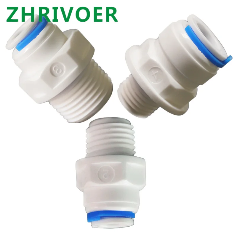 BSP Male Thread Plastic Quick Connector System Water Purifies RO Water Straight Pipe Fitting 1/4 3/8 OD Hose 1/8" 1/4" 1/2" 3/8"
BSP Male Thread Plastic Quick Connector System Water Purifies RO Water Straight Pipe Fitting 1/4 3/8 OD Hose 1/8" 1/4" 1/2" 3/8"