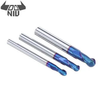 DANIU R3/R4/R5 2 Flutes Ball Nose End Mill HRC60 Blue NaCo Coating Tungsten Steel Carbide CNC Milling Cutter End Mill Tool
DANIU R3/R4/R5 2 Flutes Ball Nose End Mill HRC60 Blue NaCo Coating Tungsten Steel Carbide CNC Milling Cutter End Mill Tool