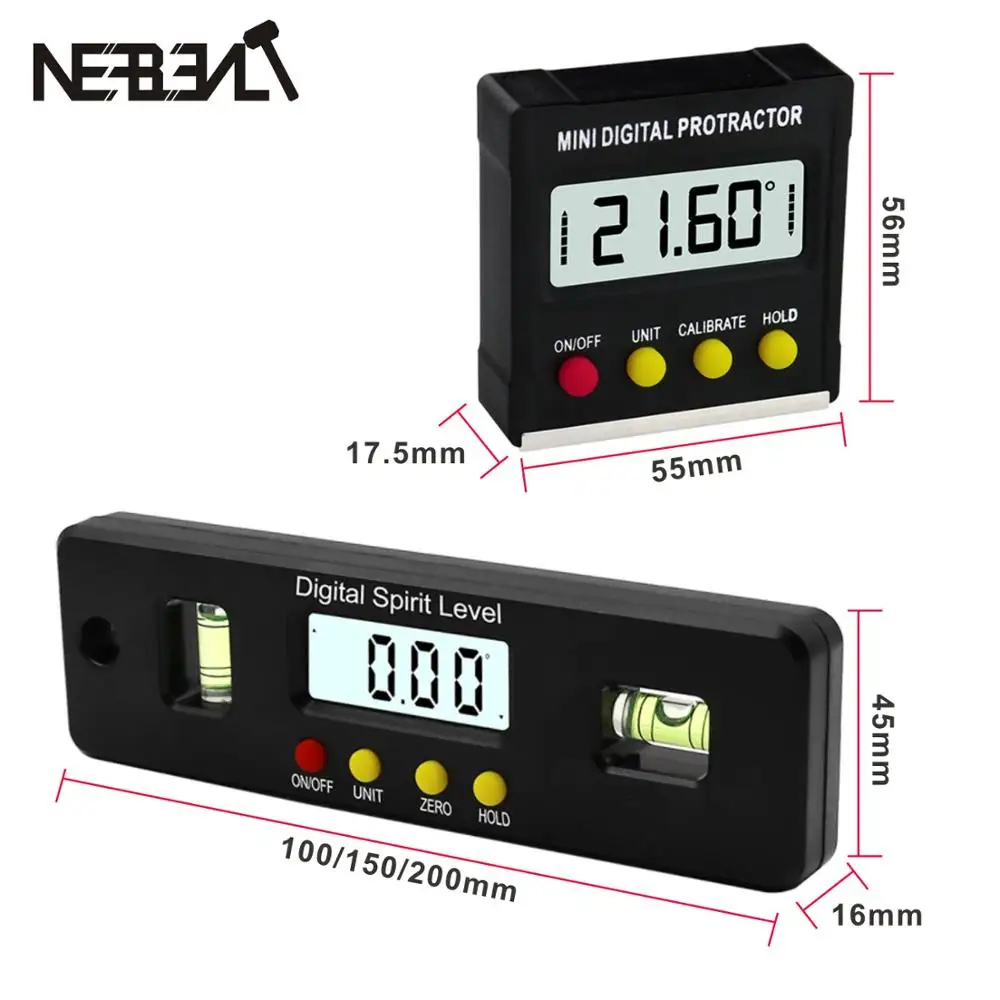360 Degree Mini Magnetic Digital Inclinometer Level Box Gauge Angle Meter Angle Finder Protractor Base Measuring Tools
360 Degree Mini Magnetic Digital Inclinometer Level Box Gauge Angle Meter Angle Finder Protractor Base Measuring Tools