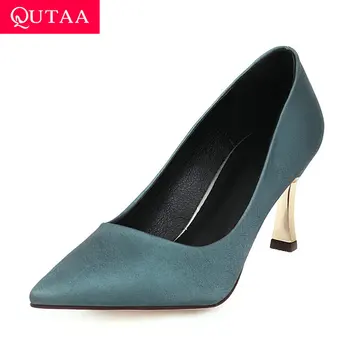 QUTAA 2020 Pointed Toe Slip on Concise Women Shoes Quality PU Leather Women Pumps Thin High Heel Elegant Single Shoes Size 34-39 
QUTAA 2020 Pointed Toe Slip on Concise Women Shoes Quality PU Leather Women Pumps Thin High Heel Elegant Single Shoes Size 34-39
