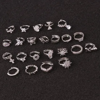 1Pc Zircon Cartilage Ear Clip Mini Cross Heart Flower Charm Ear Hoop Gold Silver Color Non-Allergic Piercing Body Jewelry Gift
1Pc Zircon Cartilage Ear Clip Mini Cross Heart Flower Charm Ear Hoop Gold Silver Color Non-Allergic Piercing Body Jewelry Gift