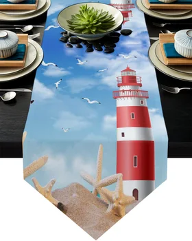 Sea Beach Lighthouse Starfish Seagull Table Runner Home Decor Tablecloth Table Runners for Wedding Christmas Dining Table Decor
Sea Beach Lighthouse Starfish Seagull Table Runner Home Decor Tablecloth Table Runners for Wedding Christmas Dining Table Decor