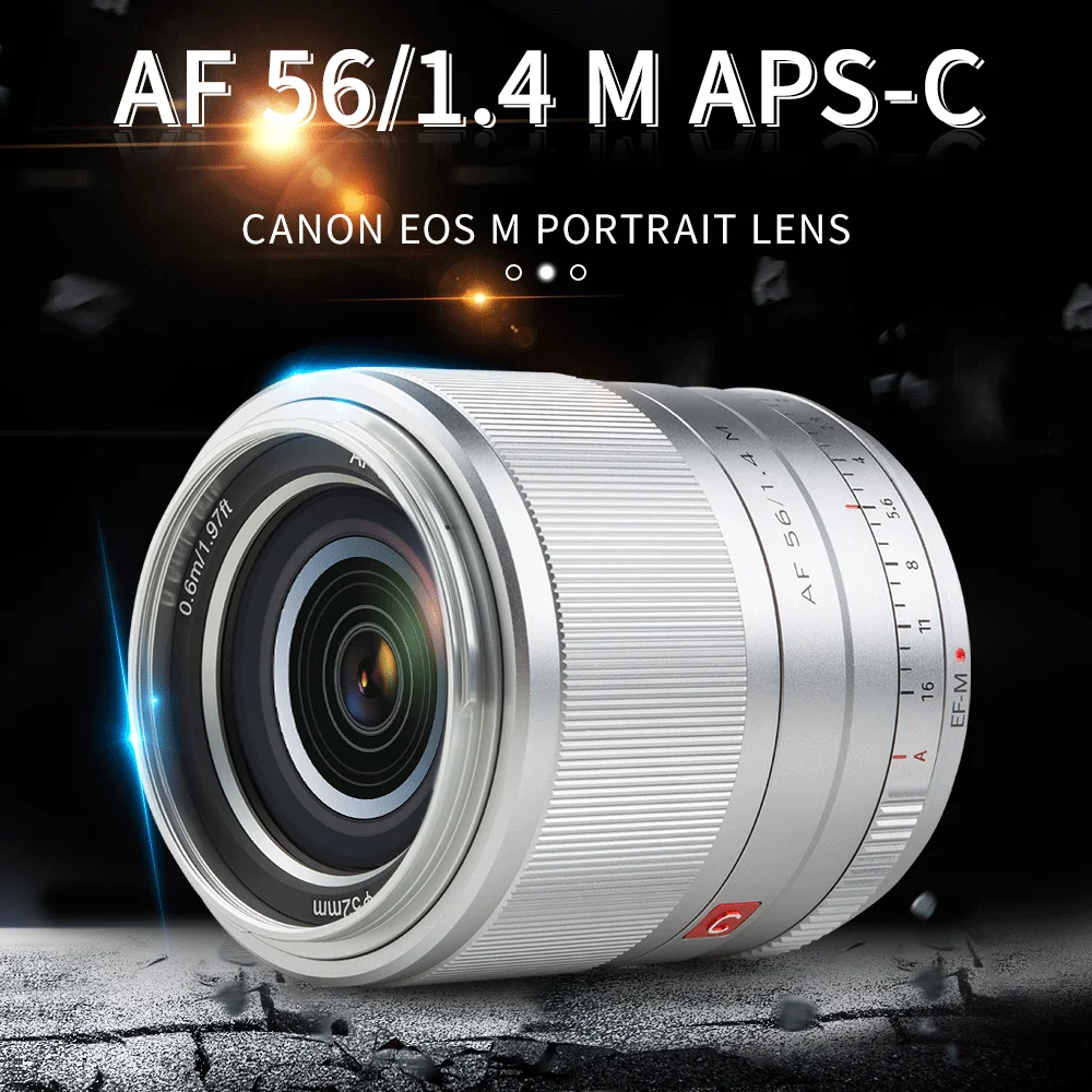 

Viltrox 56mm f1.4 EF-M APS-C Prime Lens Large Aperture Autofocus Portrait Lens for Canon EOS M Cameras M5 M10 M100 M200 M50 M6