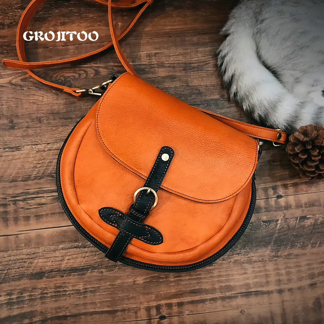 GROJITOO 2020 new women's bag contrast color single shoulder crossbody bag vegetable tanned cowhide handmade bag
GROJITOO 2020 new women's bag contrast color single shoulder crossbody bag vegetable tanned cowhide handmade bag