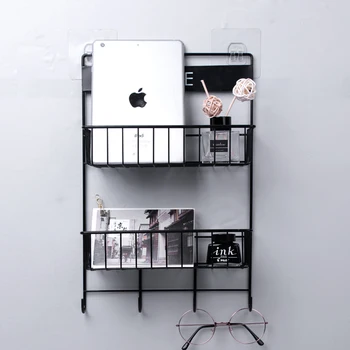 2-Layer Iron Grid Hanging Basket Organizer Wall Hanging Storage Rack Key Hooks Kitchen Student Dormitory Display Rack Baskets
2-Layer Iron Grid Hanging Basket Organizer Wall Hanging Storage Rack Key Hooks Kitchen Student Dormitory Display Rack Baskets