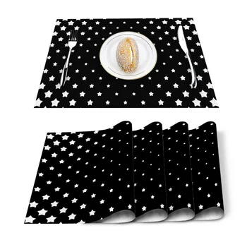 Black Five-Pointed Star Kitchen Placemat for Dining Table Non-slip and Heat-insulating Table Mat Table Decoration
Black Five-Pointed Star Kitchen Placemat for Dining Table Non-slip and Heat-insulating Table Mat Table Decoration