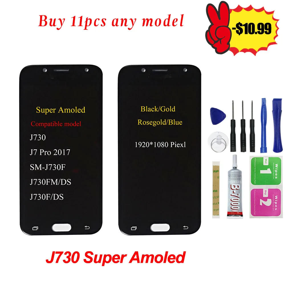 5.5'' Super AMOLED LCD For SAMSUNG Galaxy J7 Pro 2017 J730 J730F LCD Display Touch Screen Panel Replacement AAA+ AMOLED LCD
5.5'' Super AMOLED LCD For SAMSUNG Galaxy J7 Pro 2017 J730 J730F LCD Display Touch Screen Panel Replacement AAA+ AMOLED LCD