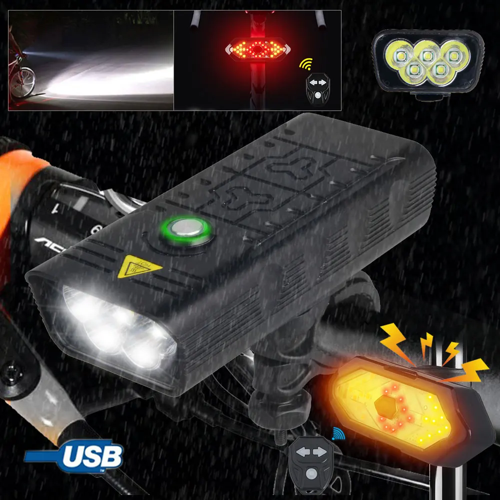 Фото Светодиодный перезаряжаемый велосипедный фонарь USB 2XM-L T6 светодиодный Передний
