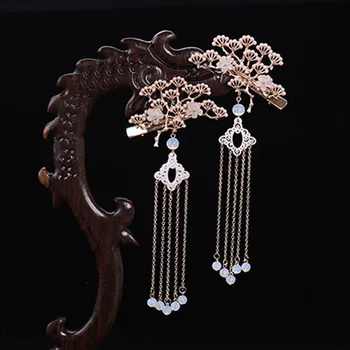 FORSEVEN 1 Pair Ancient Chinese Style Leaves Long Tassel Hairpin Clips Hairgrips Bride Noiva Wedding Party Headpieces Jewelry
FORSEVEN 1 Pair Ancient Chinese Style Leaves Long Tassel Hairpin Clips Hairgrips Bride Noiva Wedding Party Headpieces Jewelry