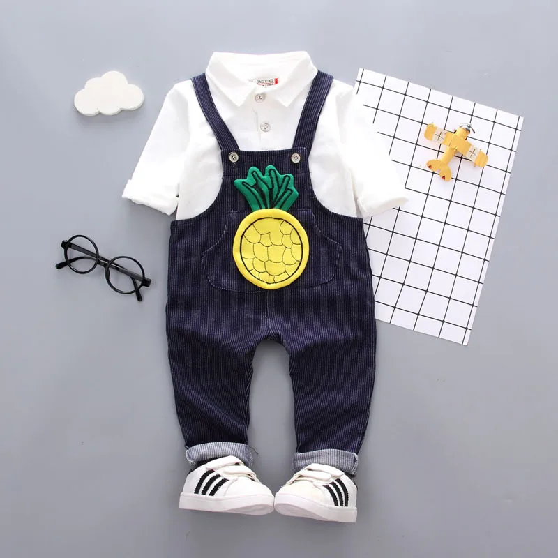 19 Spring And Autumn New Style Korean-style Suspender Pants Set Men's Small CHILDREN'S Cartoon Pineapple Printed Trousers Pure C
19 Spring And Autumn New Style Korean-style Suspender Pants Set Men's Small CHILDREN'S Cartoon Pineapple Printed Trousers Pure C