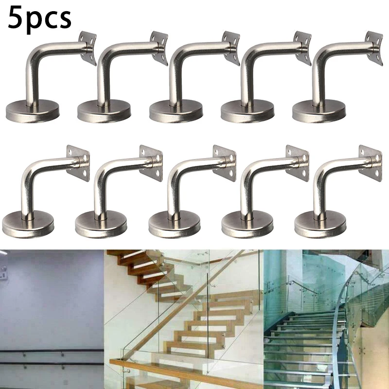 5Pcs Handrail Brackets Stair Handrail Guard Rail Mounted Stainless Steel Flat Bent Hardware Stair Accessories
5Pcs Handrail Brackets Stair Handrail Guard Rail Mounted Stainless Steel Flat Bent Hardware Stair Accessories