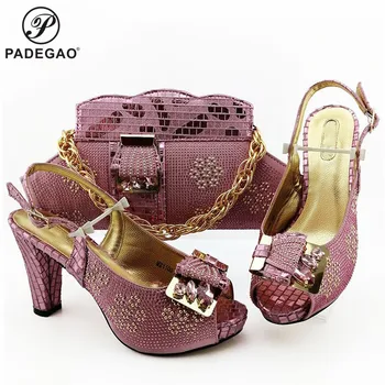 2020 Newest Iitalian Design Women Shoes and Bag to Match in Pink Color Decorate with Rhinestone Shoes and Bag with Dress
2020 Newest Iitalian Design Women Shoes and Bag to Match in Pink Color Decorate with Rhinestone Shoes and Bag with Dress