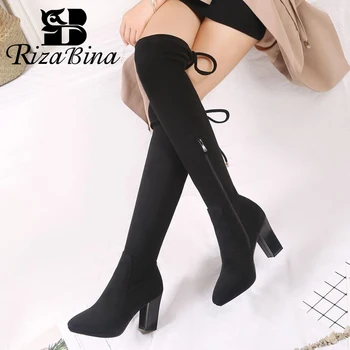 RIZABINA Women Thigh High Boots Casual Zipper Lace Up Winter Shoes Women Sexy Pointed Toe Keep Warm Square Heels Size 31-43
RIZABINA Women Thigh High Boots Casual Zipper Lace Up Winter Shoes Women Sexy Pointed Toe Keep Warm Square Heels Size 31-43