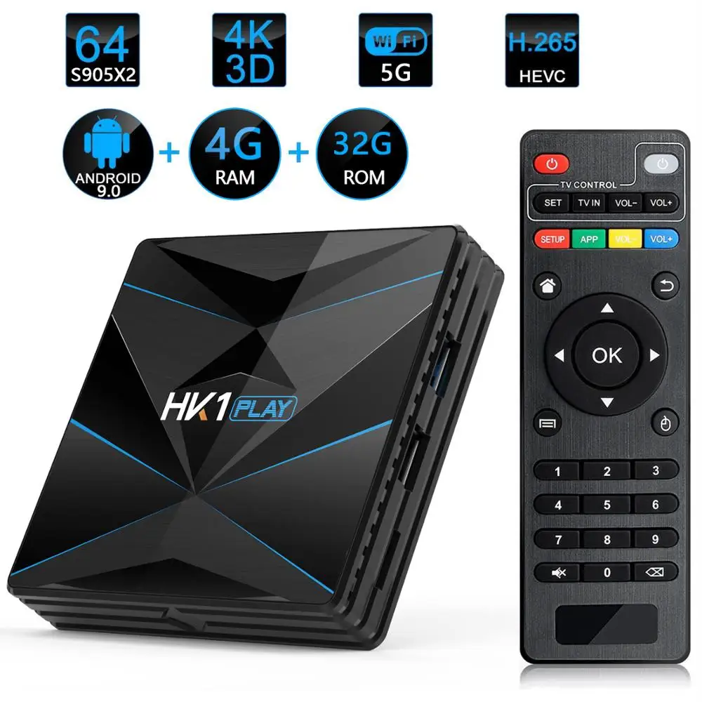 New HK1 PLAY S90X2 4GB+32GB/4GB+64B/4GB+128GB Android 9.0 tv box Quad-Core 64bit set top box with Digital display 4K HD TV BOX 
New HK1 PLAY S90X2 4GB+32GB/4GB+64B/4GB+128GB Android 9.0 tv box Quad-Core 64bit set top box with Digital display 4K HD TV BOX