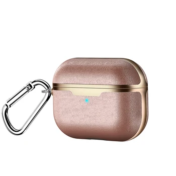 Luxury Metal Frame Leather Earphone Case for AirPods Pro 3 2 Earphone Headphones Cases for Airpods 2 Protective Cover with Hook 
Luxury Metal Frame Leather Earphone Case for AirPods Pro 3 2 Earphone Headphones Cases for Airpods 2 Protective Cover with Hook