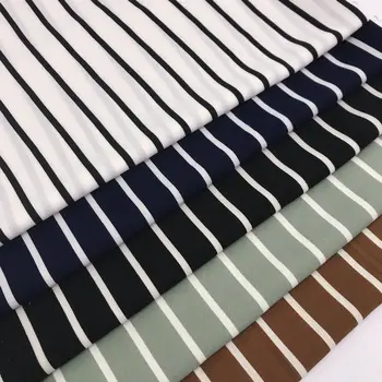 95% polyester 5% spandex 0.5*2CM stripe printing fabric material for fashionable blouse and suit
95% polyester 5% spandex 0.5*2CM stripe printing fabric material for fashionable blouse and suit