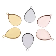 10pcs Stainless Steel Waterdropped Rose Gold 25mm Blank Bezel Pendant Cabochon Base For DIY Jewelry Making Acccessories 
10pcs Stainless Steel Waterdropped Rose Gold 25mm Blank Bezel Pendant Cabochon Base For DIY Jewelry Making Acccessories