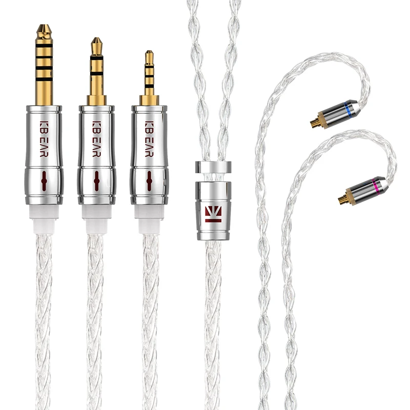 Кабель для наушников KBEAR Limpid Pro 8 ядер чистое серебро Hi-Fi KS1 KS2 Lark KZ IEMS | Электроника