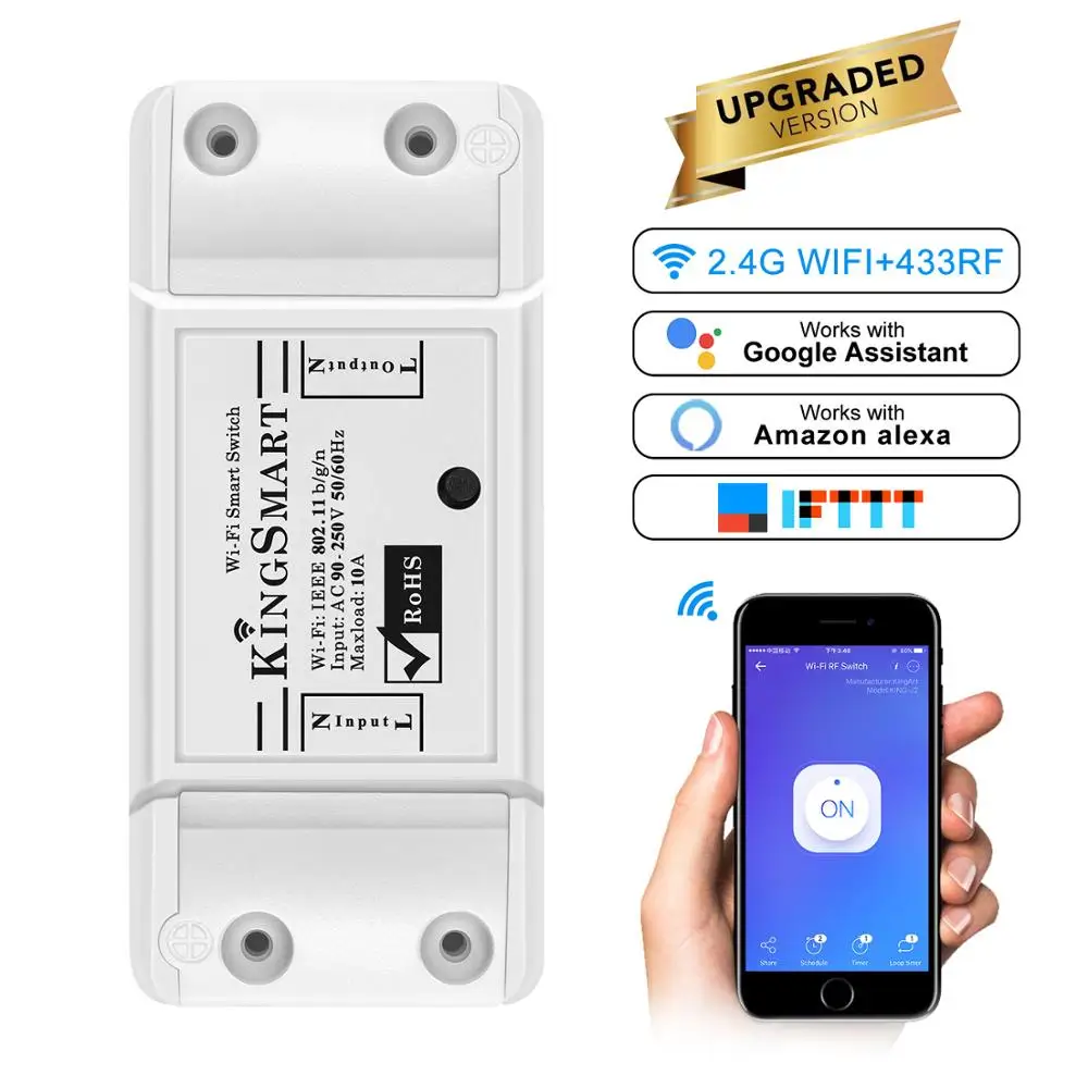 WiFi Smart Switch 433Mhz Intelligent Remote Wall-in Smart Switch Wireless Control For Smart Home Wifi Switch 10A 2200W
WiFi Smart Switch 433Mhz Intelligent Remote Wall-in Smart Switch Wireless Control For Smart Home Wifi Switch 10A 2200W