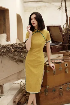 2020 chinese dress wedding lace traditional dress for women cheongsam chinese style long qipao Hollow carved lace evening dress
2020 chinese dress wedding lace traditional dress for women cheongsam chinese style long qipao Hollow carved lace evening dress