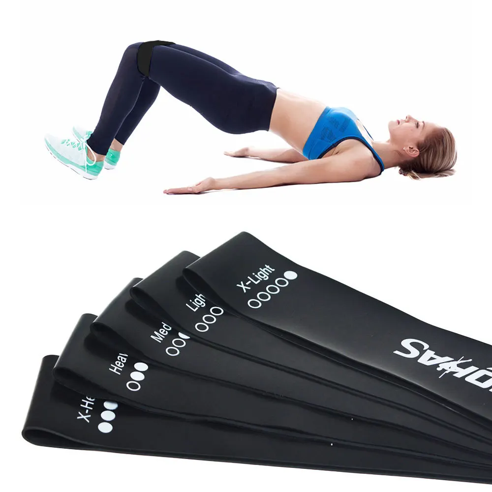 XC LOHAS Fitness Equipment Unisex Resistance Bands Set 5 Level 10-50LBS Gym Training Yoga Pilates Rubber Loops Workout Expander (11)