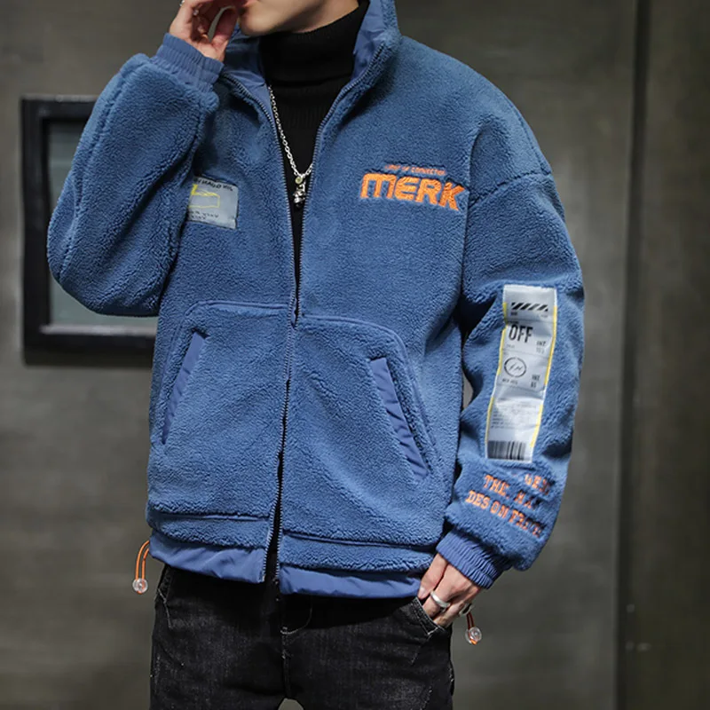 Lugentolo Fashion Jacket Men Lamb Wool Fleece Jacket Stand-up Collar Long Sleeves Autumn and Winter Mens Clothing
Lugentolo Fashion Jacket Men Lamb Wool Fleece Jacket Stand-up Collar Long Sleeves Autumn and Winter Mens Clothing