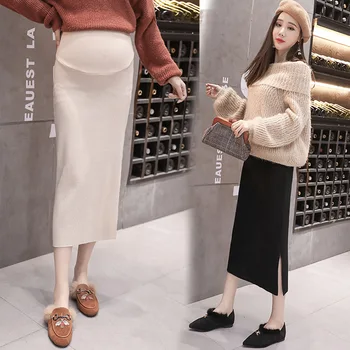 Maternity Clothes Autumn & Winter New Style Maternity Clothes Skirt Winter Mid-length Knitted Slit Skirt Skirt Fashion
Maternity Clothes Autumn & Winter New Style Maternity Clothes Skirt Winter Mid-length Knitted Slit Skirt Skirt Fashion