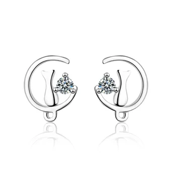 100% 925 Sterling Silver Sweet Moon Cat Crystal Animal Ladies Stud Earrings Promotion Christmas Gift Cheap Drop Shipping Girls
100% 925 Sterling Silver Sweet Moon Cat Crystal Animal Ladies Stud Earrings Promotion Christmas Gift Cheap Drop Shipping Girls