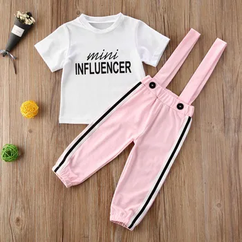 Girl Short Sleeve Letter Printed Tops T-shirt Pants Overall Outfit Jumpsuit Toddler Kids Baby Girls Clothing Set 2pcs 
Girl Short Sleeve Letter Printed Tops T-shirt Pants Overall Outfit Jumpsuit Toddler Kids Baby Girls Clothing Set 2pcs