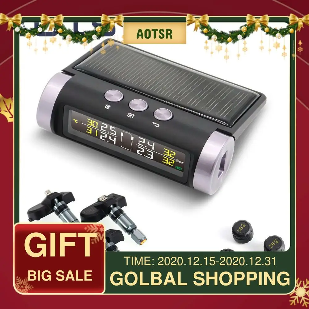 AOTSR Smart Car TPMS External Tyre Pressure Monitoring System Solar Power Digital Display Auto Security Systems Tyre Pressure
AOTSR Smart Car TPMS External Tyre Pressure Monitoring System Solar Power Digital Display Auto Security Systems Tyre Pressure