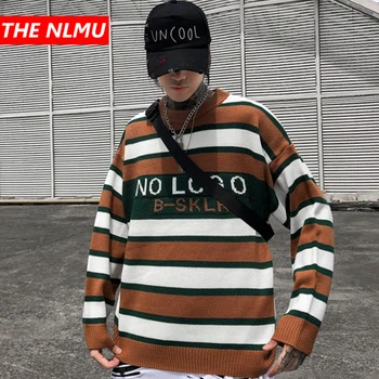 Harajuku Stripe Knitted Sweaters Men Hip Hop Loose Pullover Sweater Streetwear Male Female Fashion Winter 2019 Clothing WG590 
Harajuku Stripe Knitted Sweaters Men Hip Hop Loose Pullover Sweater Streetwear Male Female Fashion Winter 2019 Clothing WG590