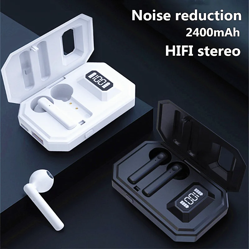 Bluetooth 5.0 Wireless Earphone TWS Headphones in-Ear Deep Bass Earbuds Built-in Mic Headset Touch Control 3D Stereo headphone
Bluetooth 5.0 Wireless Earphone TWS Headphones in-Ear Deep Bass Earbuds Built-in Mic Headset Touch Control 3D Stereo headphone
