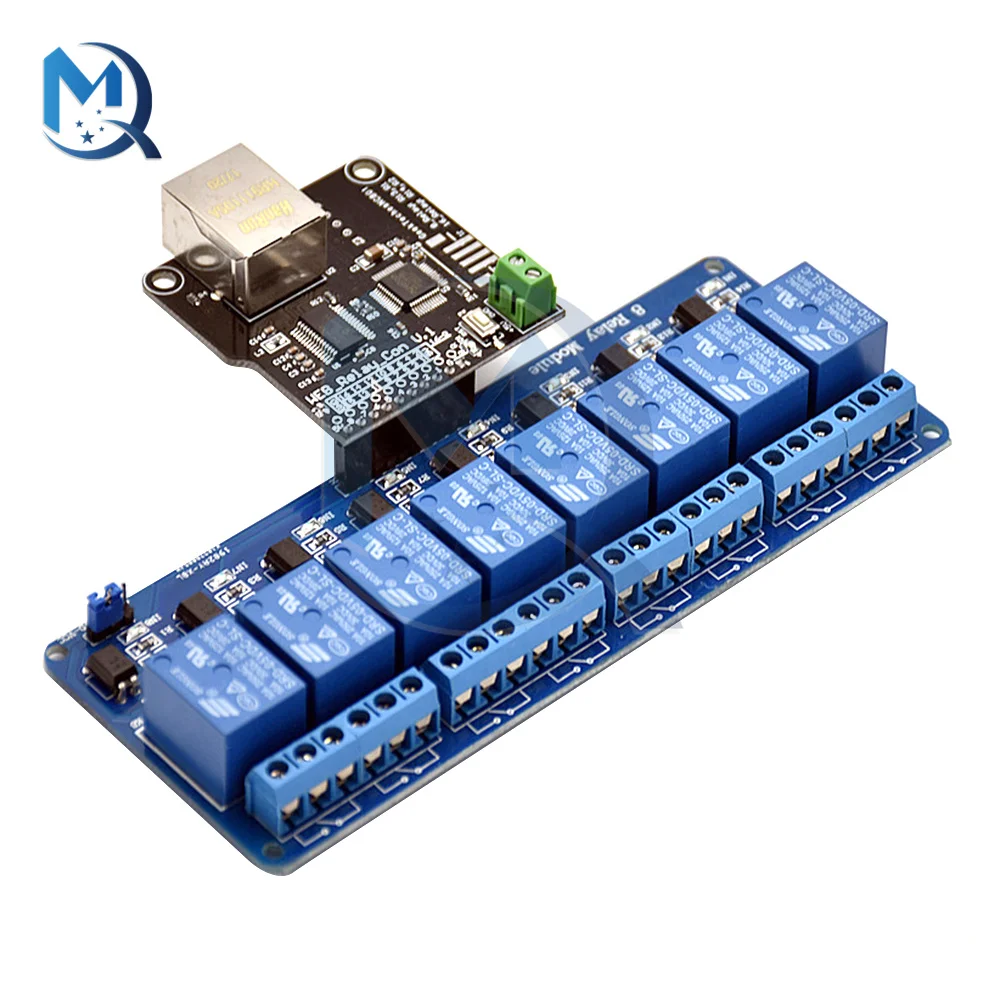 Веб-сервер порт RJ45 + 8-канальное реле управления Ethernet ler плата модуль локальная