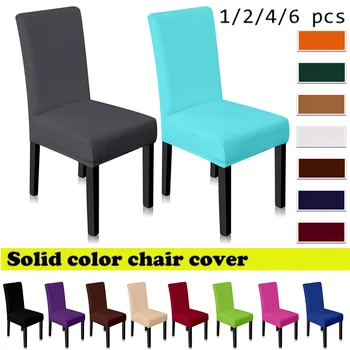 Solid Color Chair Cover Spandex Slipcovers For Dining Room Stretch Elastic Chair Covers Banquet Hotel Kitchen Wedding 
Solid Color Chair Cover Spandex Slipcovers For Dining Room Stretch Elastic Chair Covers Banquet Hotel Kitchen Wedding