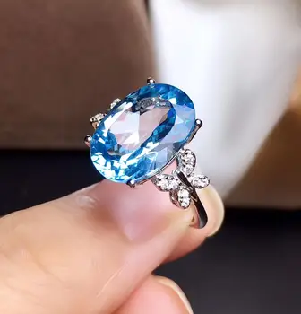 Women Real 925 sterling silver with big oval natural Light blue Topaz stone ring party jewellery with Certificate
Women Real 925 sterling silver with big oval natural Light blue Topaz stone ring party jewellery with Certificate