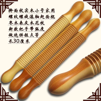 Solid Wood Rolling Pin with Screw Pattern for Dumpling Noodles Pastry Dough Roller For Baking Cake Pastry Pizza kitchen Tools
Solid Wood Rolling Pin with Screw Pattern for Dumpling Noodles Pastry Dough Roller For Baking Cake Pastry Pizza kitchen Tools