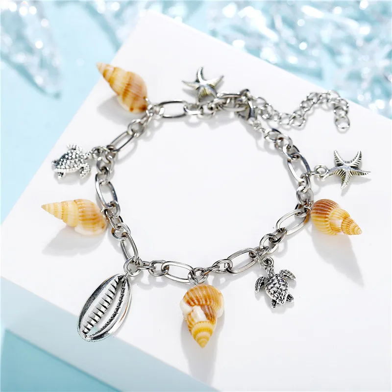 Women European And American Creative Conch Alloy Shell Pendant For Beach Ankle Jewelry With Turtle Anklets
Women European And American Creative Conch Alloy Shell Pendant For Beach Ankle Jewelry With Turtle Anklets