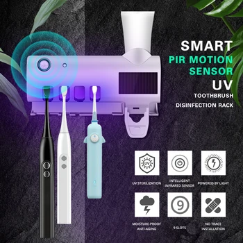 UVC LED Toothbrush Sterilizer UV Smart Germicidal Disinfection Light USB/Solar UVC Toothbrush Sterilizer Toothpaste Dispenser
UVC LED Toothbrush Sterilizer UV Smart Germicidal Disinfection Light USB/Solar UVC Toothbrush Sterilizer Toothpaste Dispenser